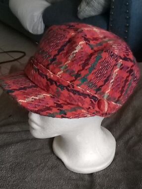 Orange Patterned Women's Cadet Cap